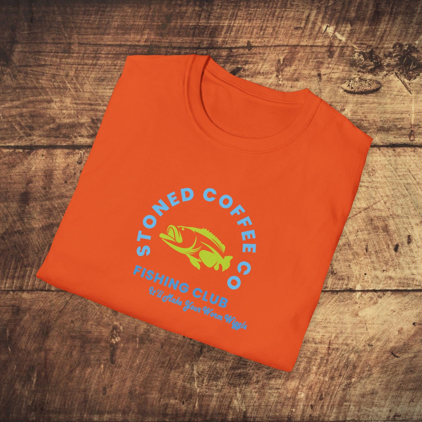 Fishing Club T-Shirt - Stoned Coffee Co Make Your Worm Wiggle Design