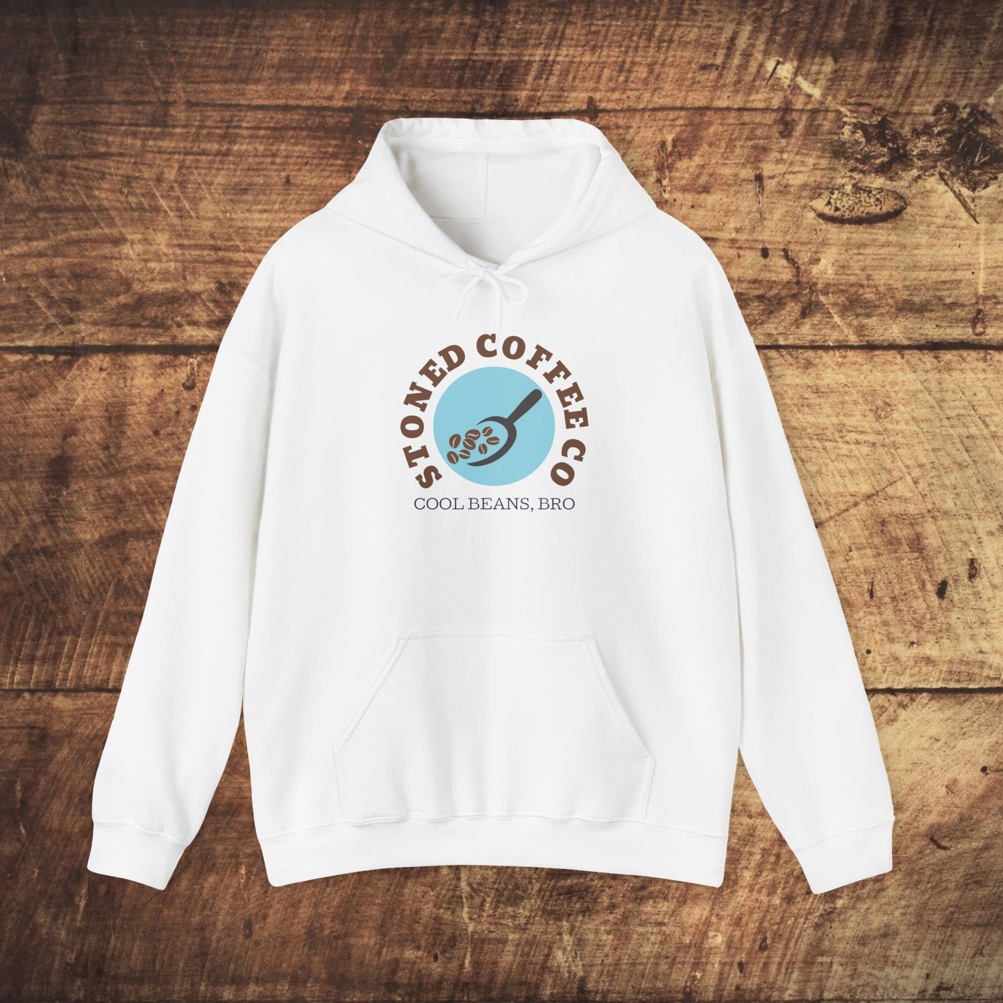 Hooded Sweatshirt - Stoned Coffee Co, Cool Beans Bro