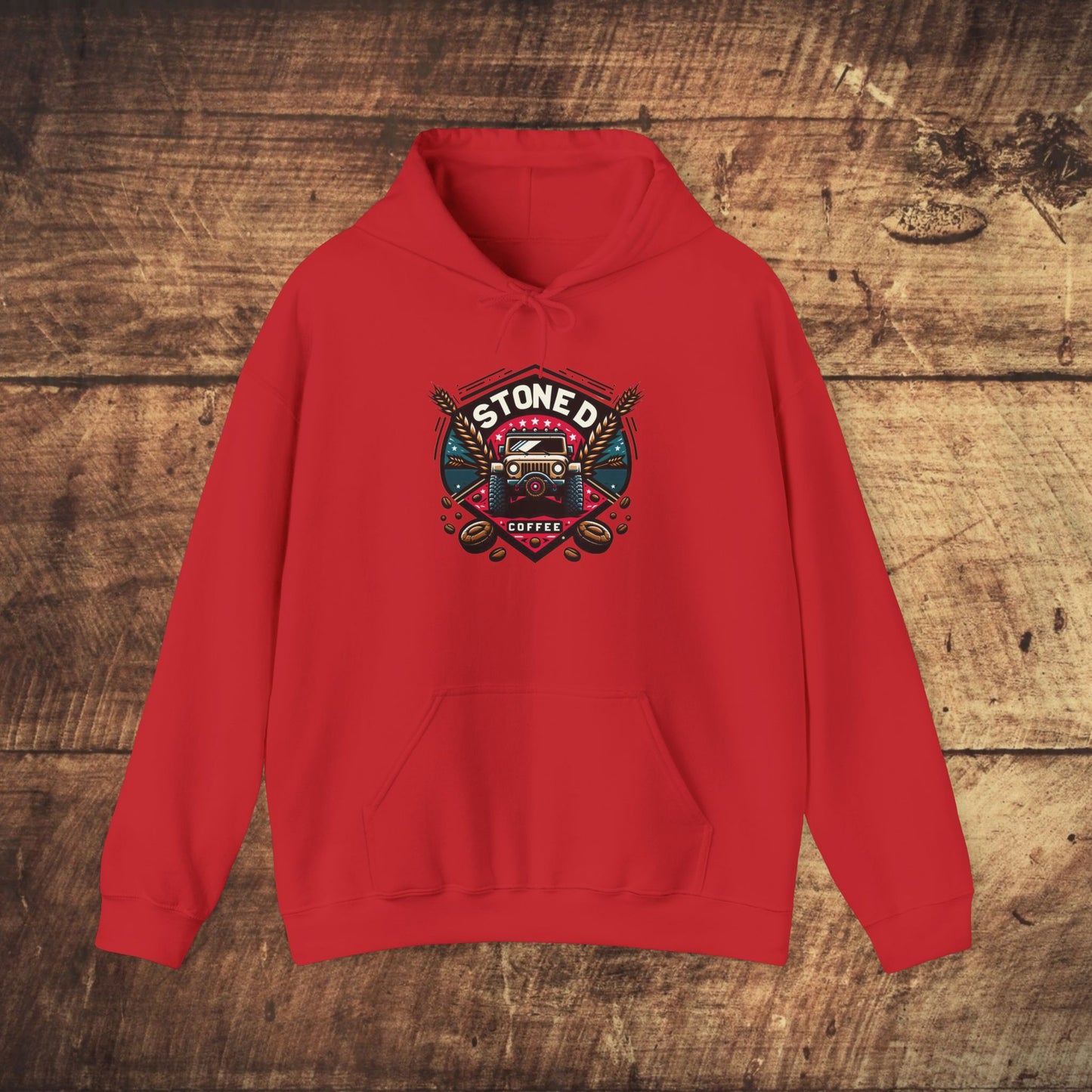 Hooded Sweatshirt - Stoned Coffee Company Jeeper Logo