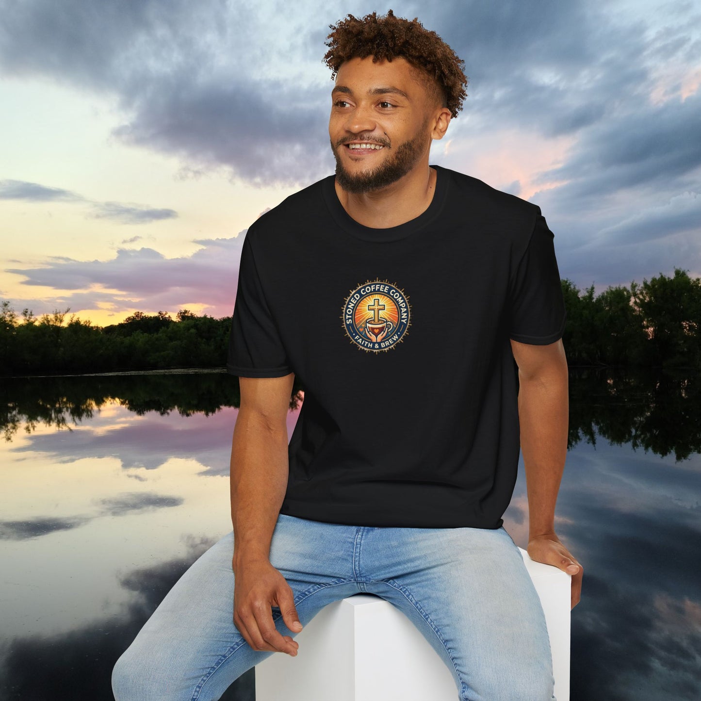 Stoned Coffee Company 'Drink Your Coffee and Pray for Others' T-Shirt