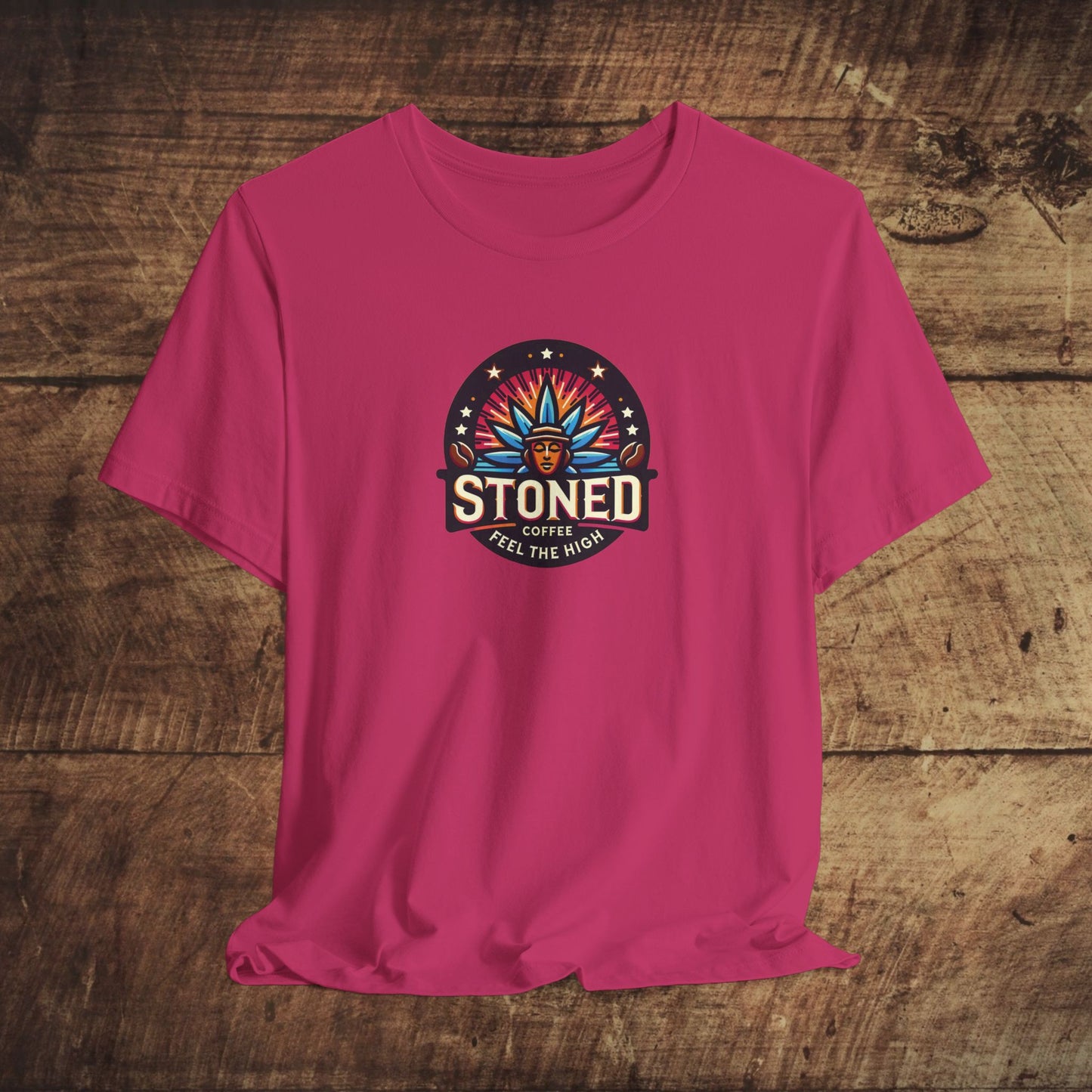 Stoned Coffee Company Logo 7 Feel the High Unisex Jersey Short Sleeve Tee