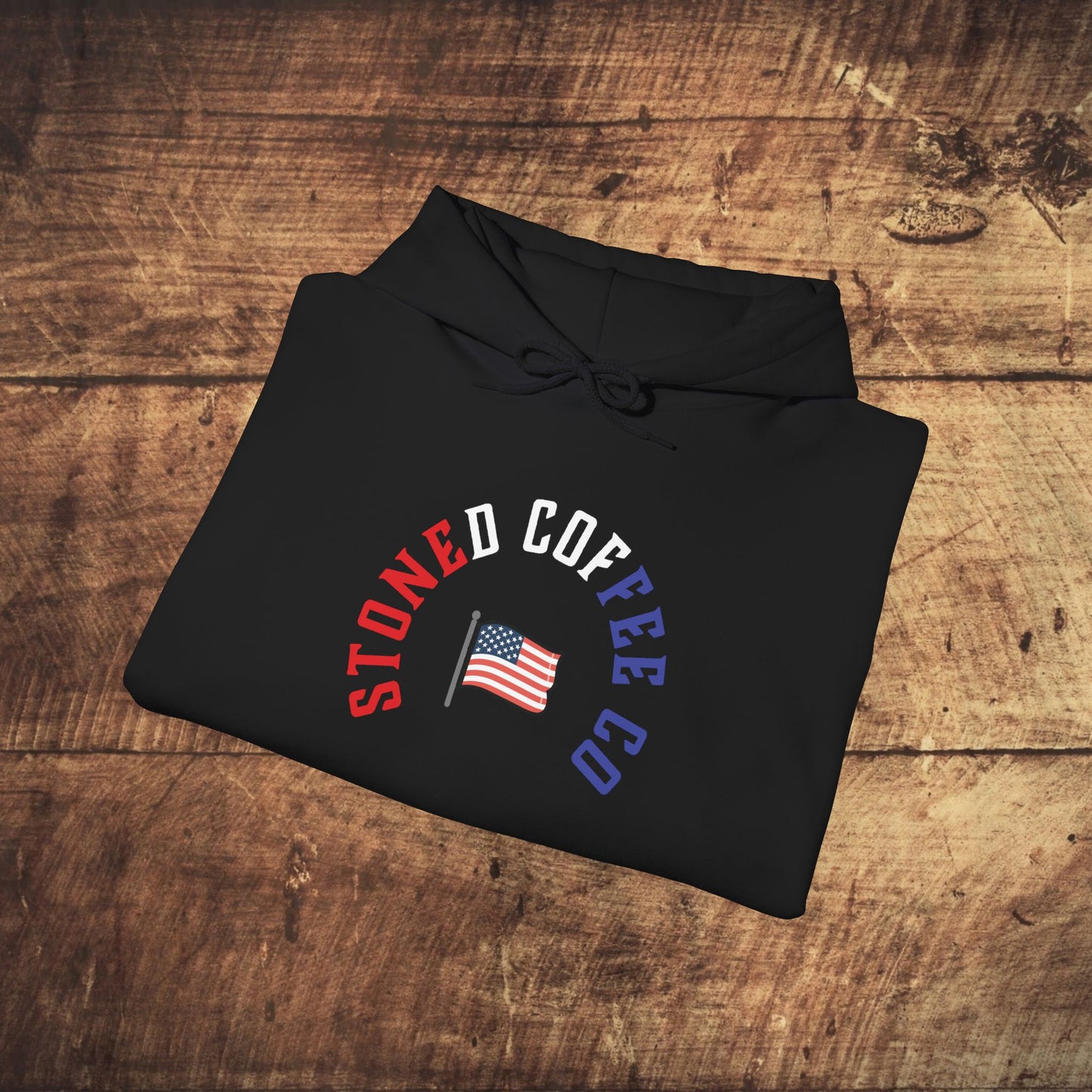 Hooded Sweatshirt - Stoned Coffee Company, USA Patriotic Design