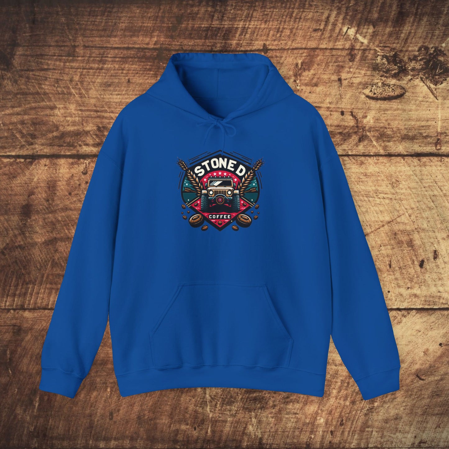 Hooded Sweatshirt - Stoned Coffee Company Jeeper Logo