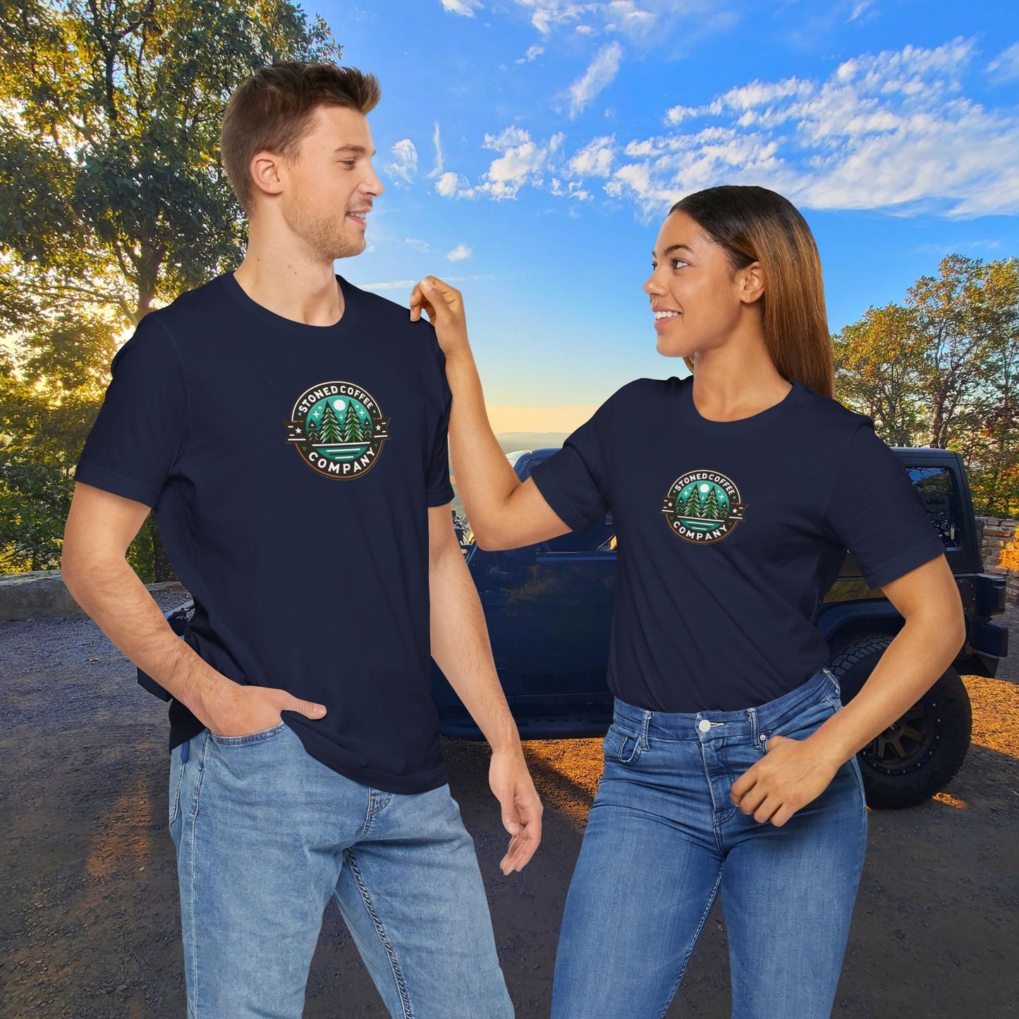 T-Shirt Stoned Coffee Company Pine Tree Mountain Unisex Jersey