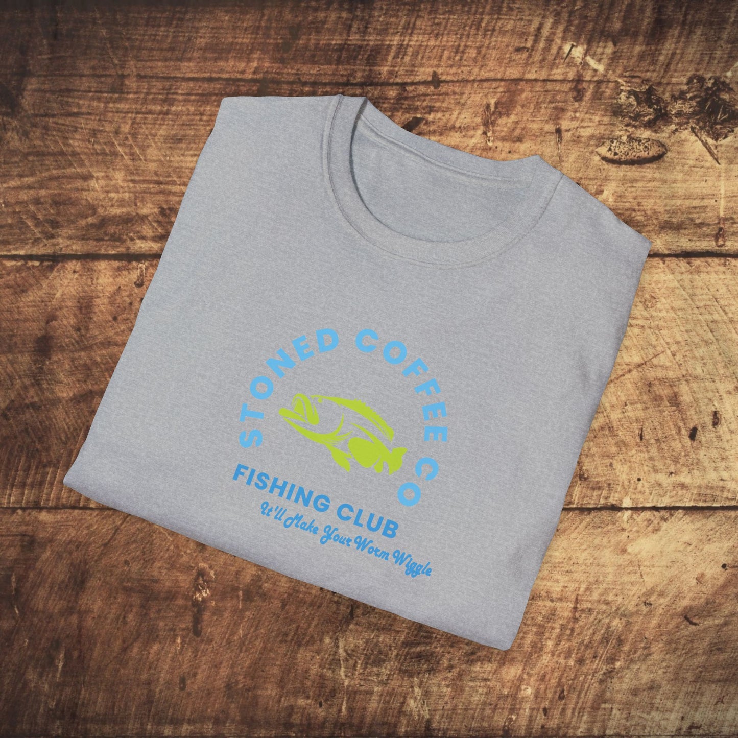 Fishing Club T-Shirt - Stoned Coffee Co Make Your Worm Wiggle Design