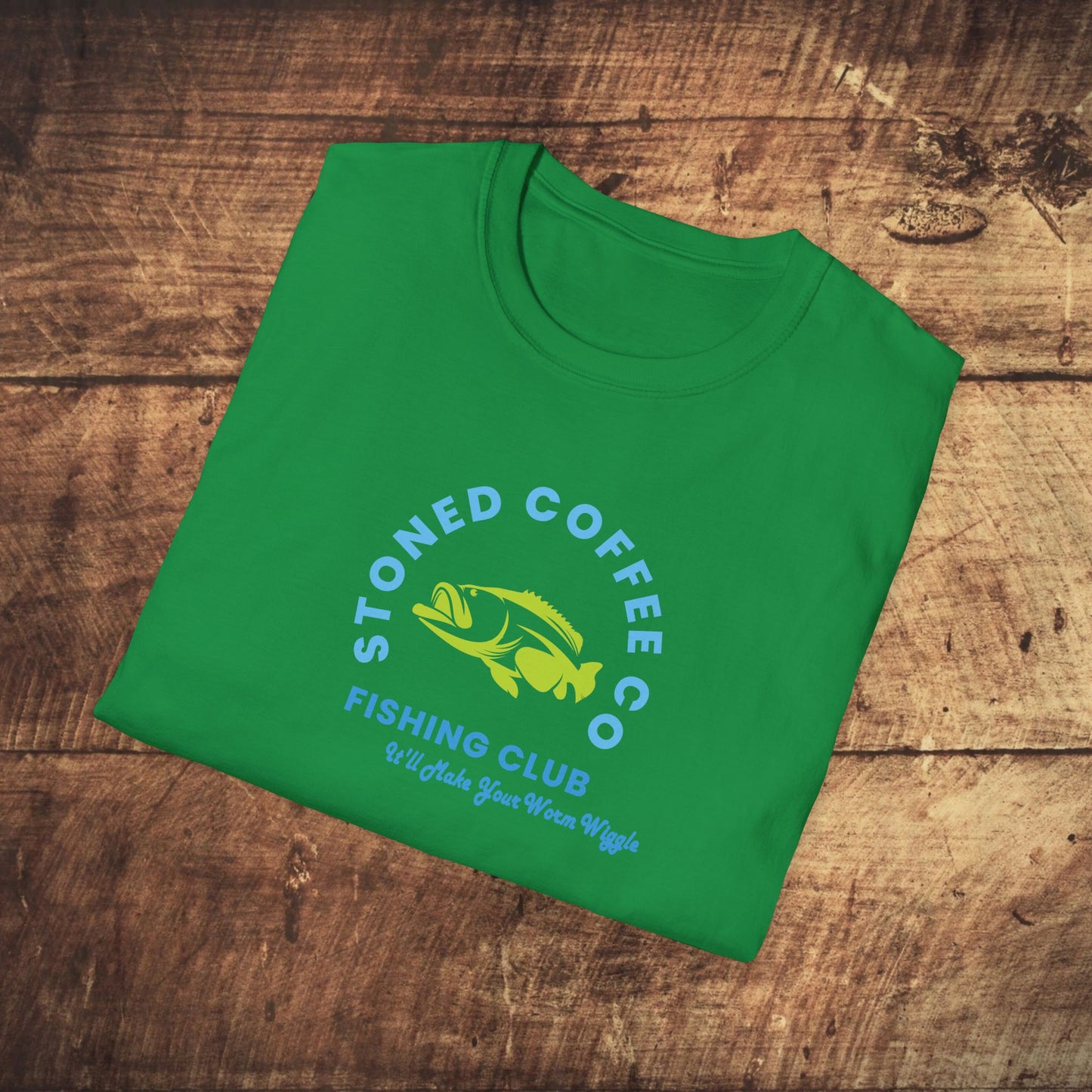 Fishing Club T-Shirt - Stoned Coffee Co Make Your Worm Wiggle Design