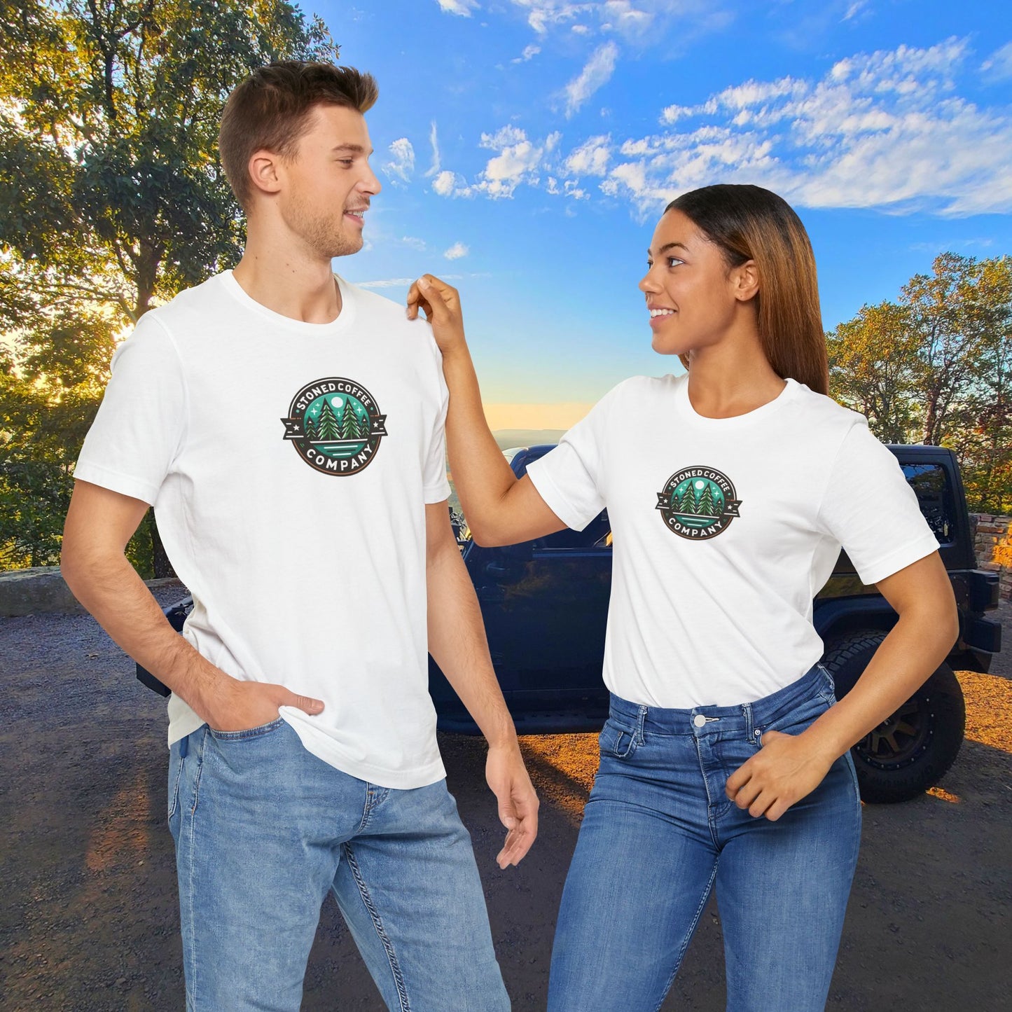 T-Shirt Stoned Coffee Company Pine Tree Mountain Unisex Jersey