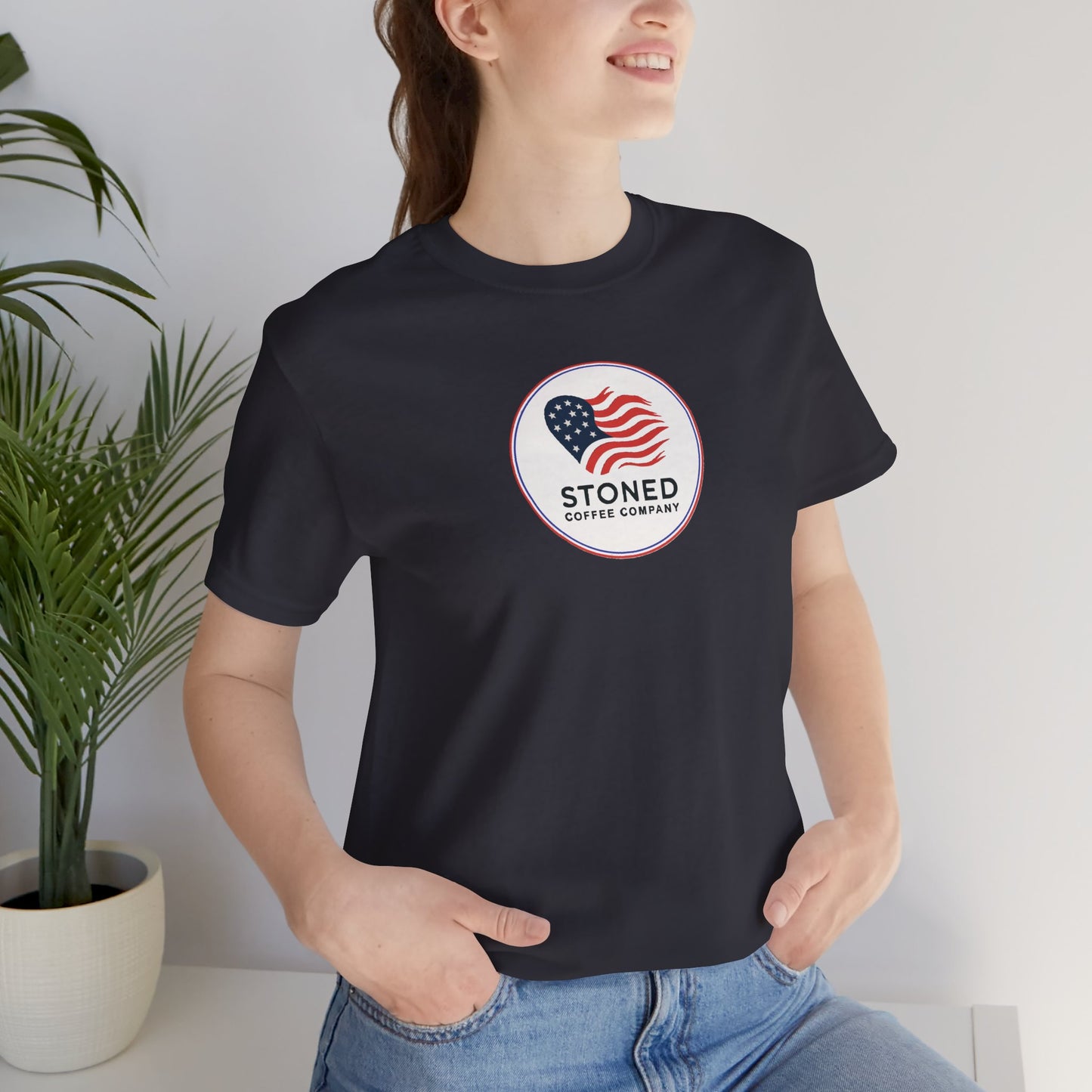 T-Shirt - Stoned Coffee Company USA Flag Logo 2