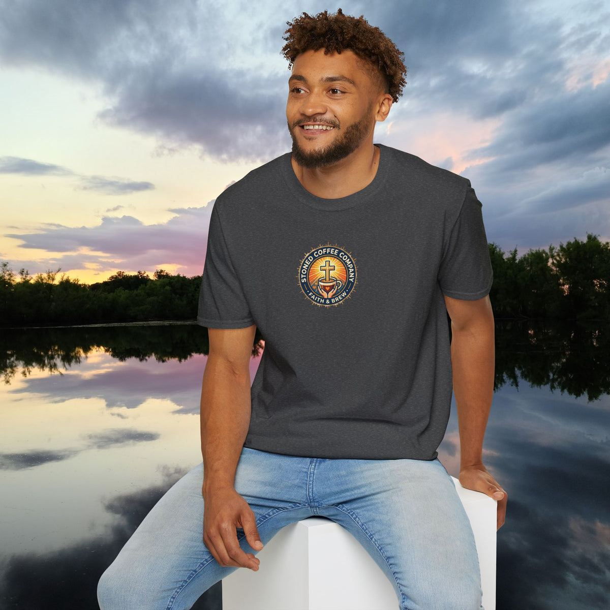 Stoned Coffee Company 'Drink Your Coffee and Pray for Others' T-Shirt
