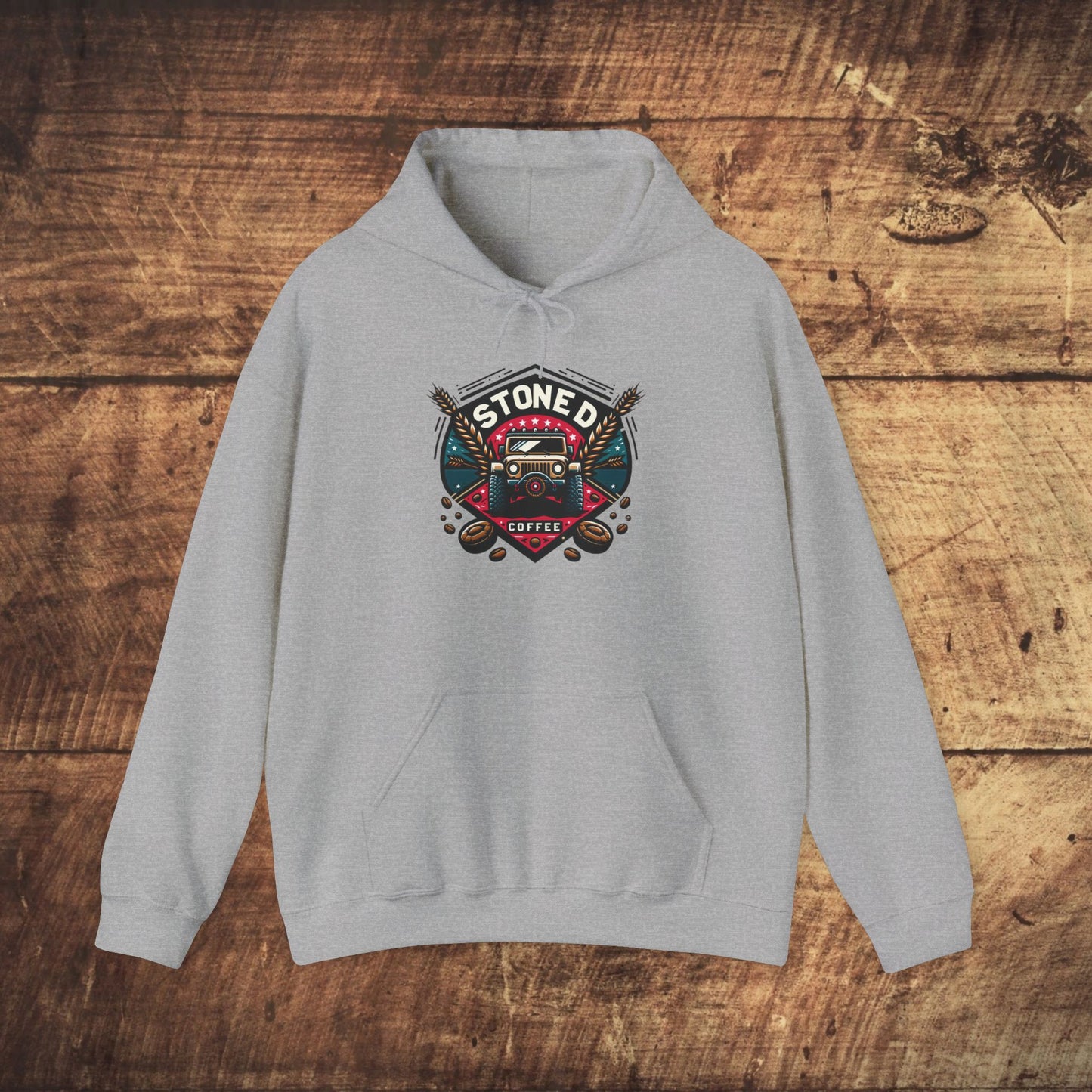 Hooded Sweatshirt - Stoned Coffee Company Jeeper Logo