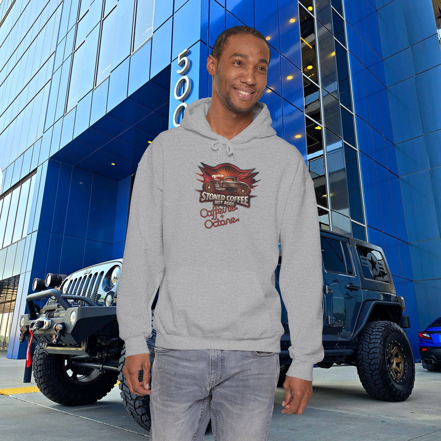 Stoned Coffee Company Hoodie "Hot Rods" Caffeine + Octane Hoodie