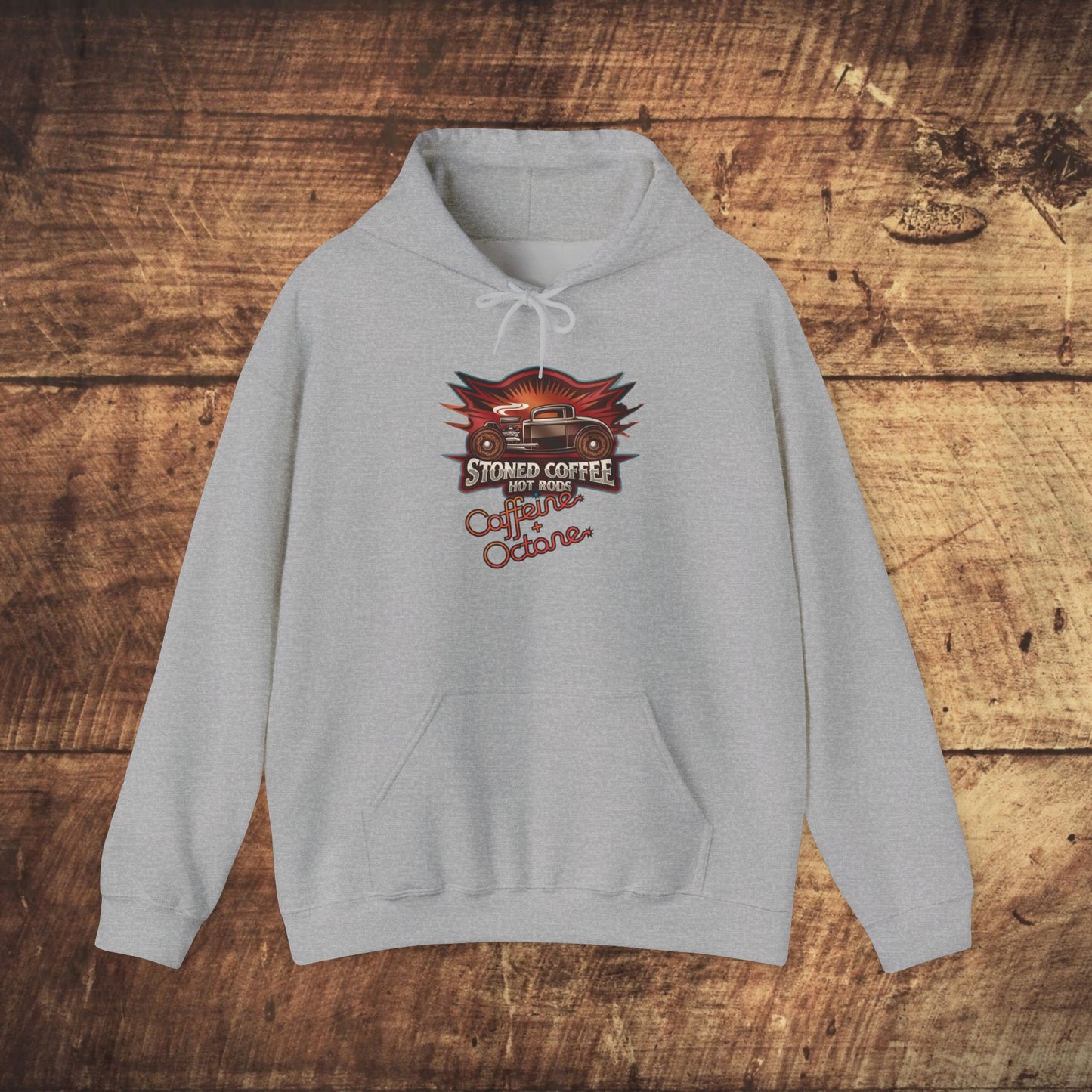 Stoned Coffee Company Hoodie "Hot Rods" Caffeine + Octane Hoodie