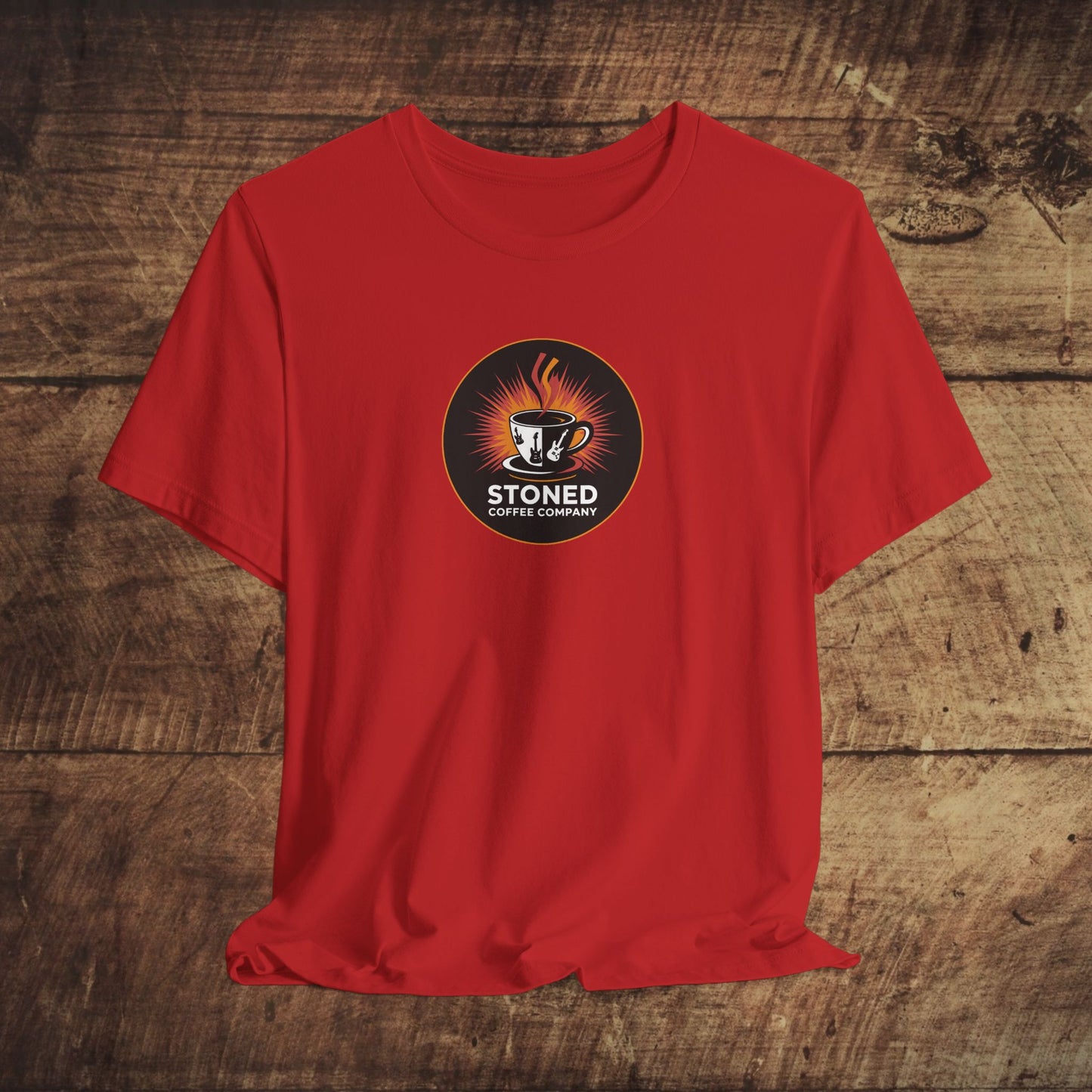 Stoned Coffee Company Rocking Guitar Cup T-Shirt