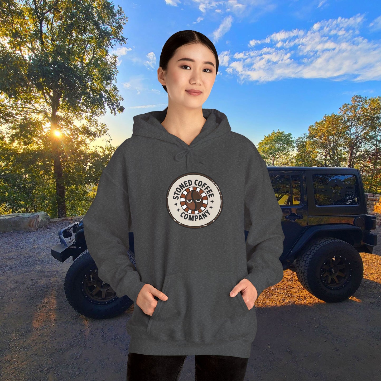 Stoned Coffee Company Hoodie — "There are Two Kinds of People..." Coffee Lover Sweatshirt