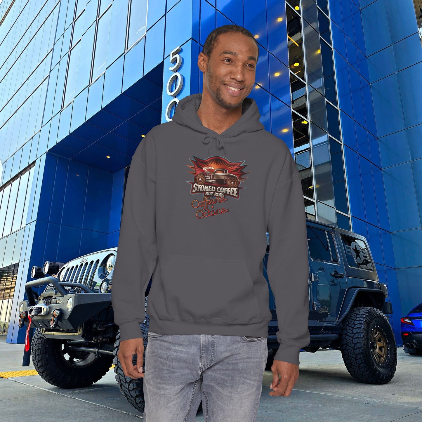 Stoned Coffee Company Hoodie "Hot Rods" Caffeine + Octane Hoodie