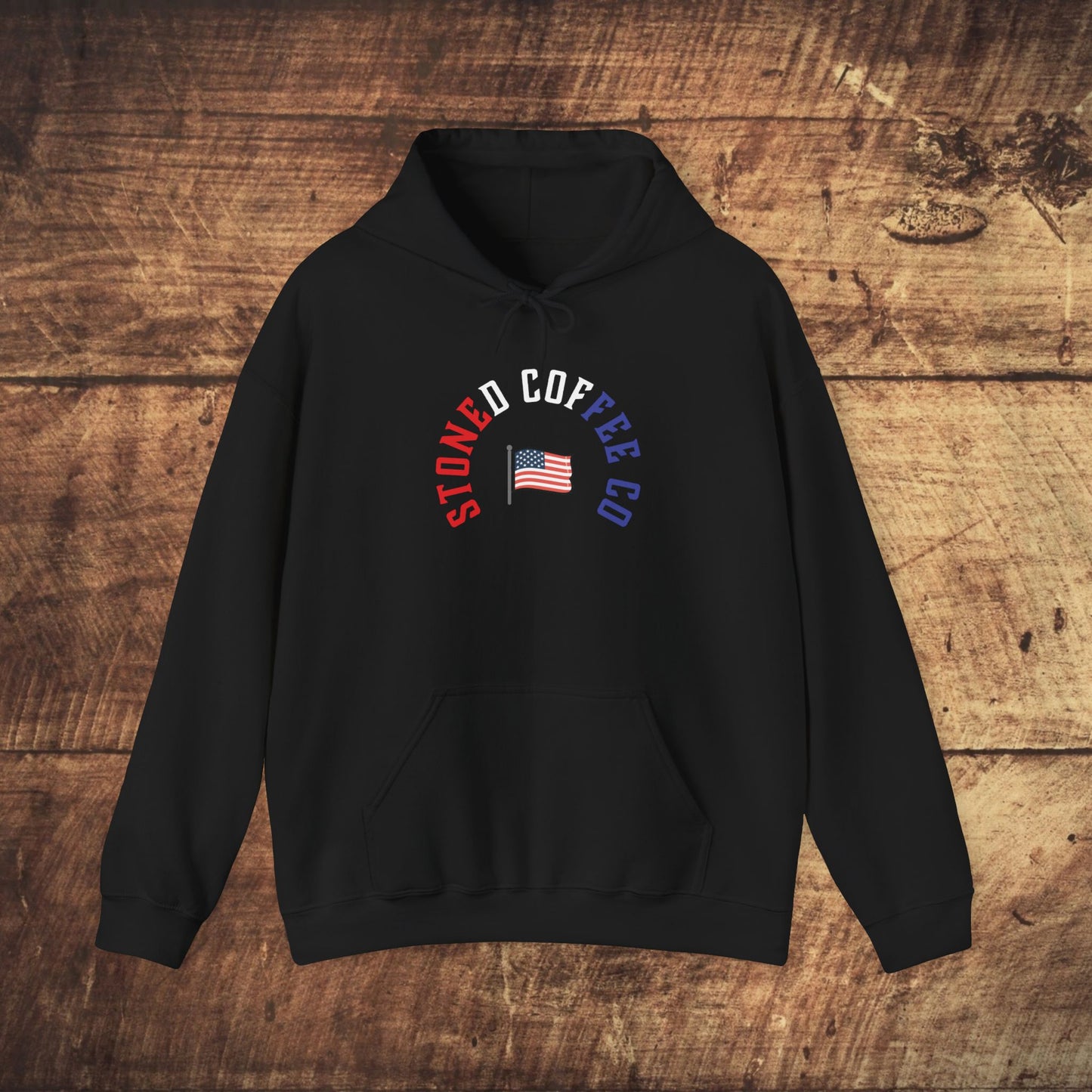 Hooded Sweatshirt - Stoned Coffee Company, USA Patriotic Design