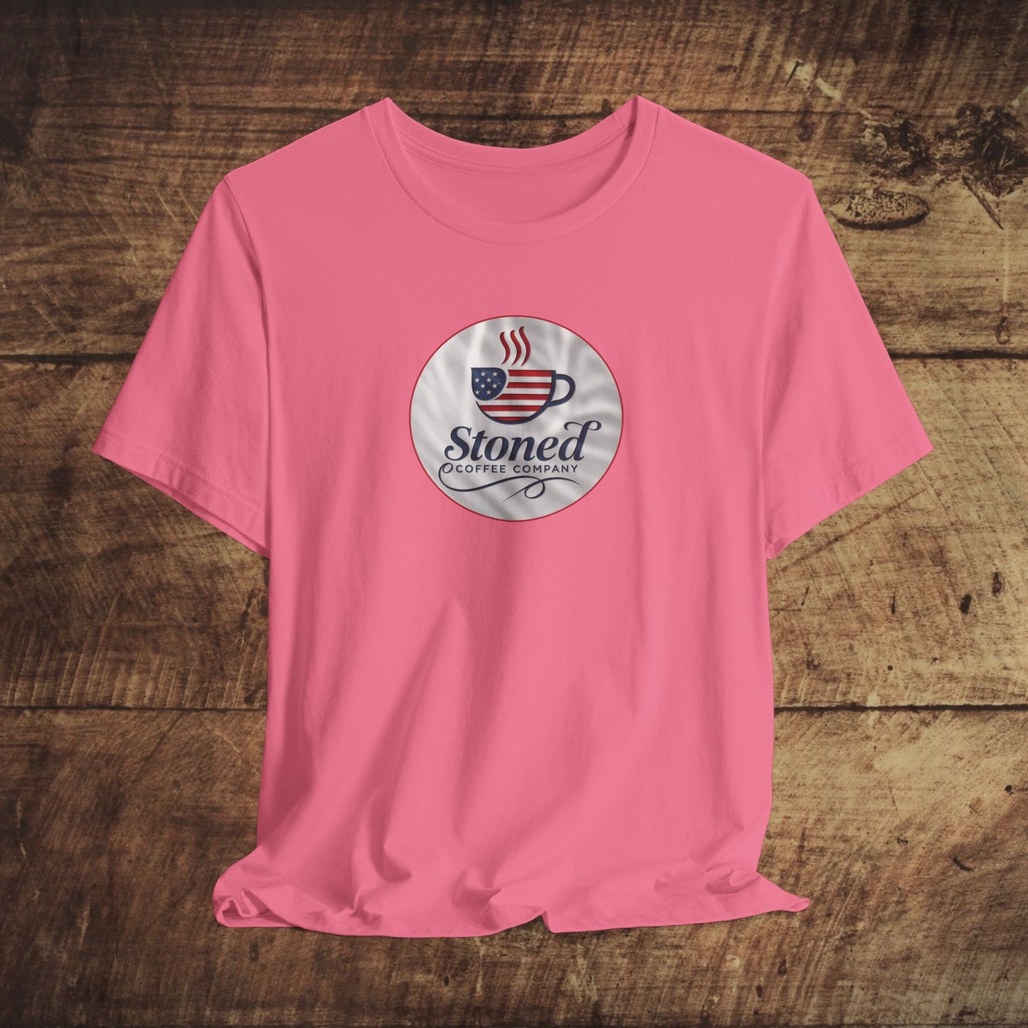 Stoned Coffee Unisex Tee - USA Flag Logo 1