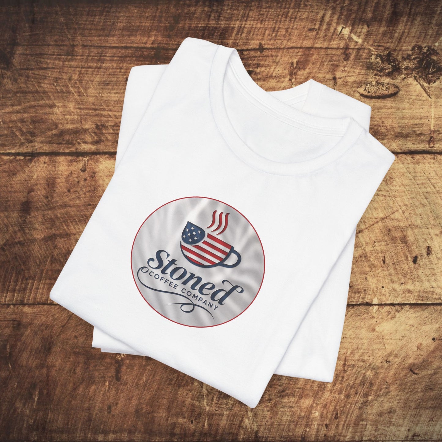 Stoned Coffee Unisex Tee - USA Flag Logo 1