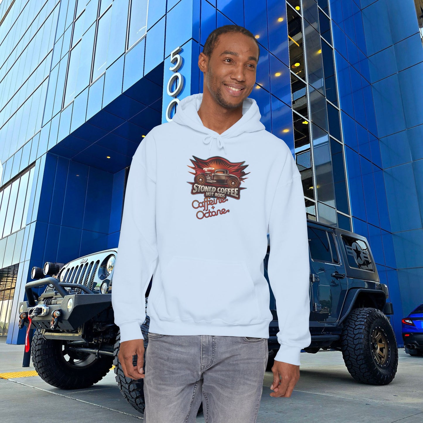 Stoned Coffee Company Hoodie "Hot Rods" Caffeine + Octane Hoodie
