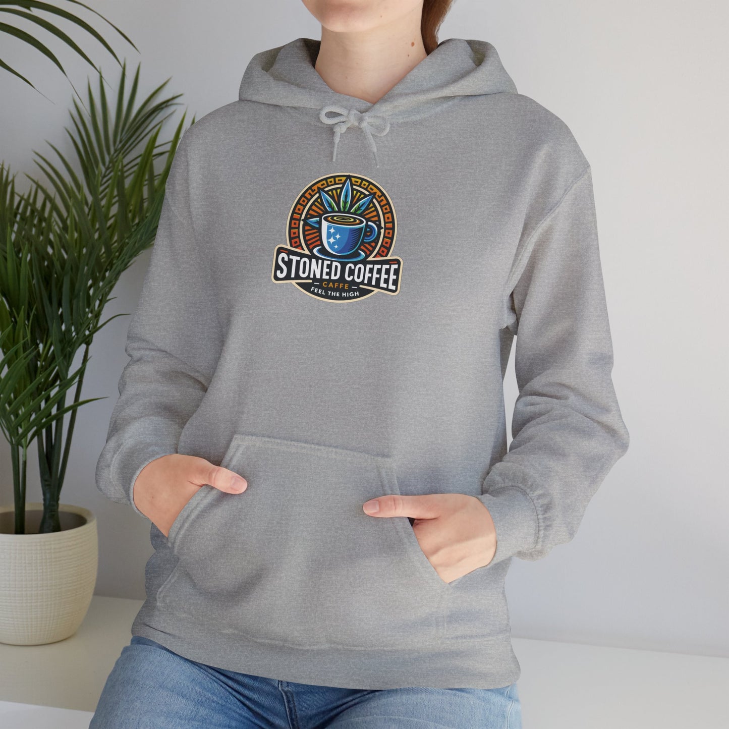 Hooded Sweatshirt Stoned Coffee Company Logo 4 Feel the High