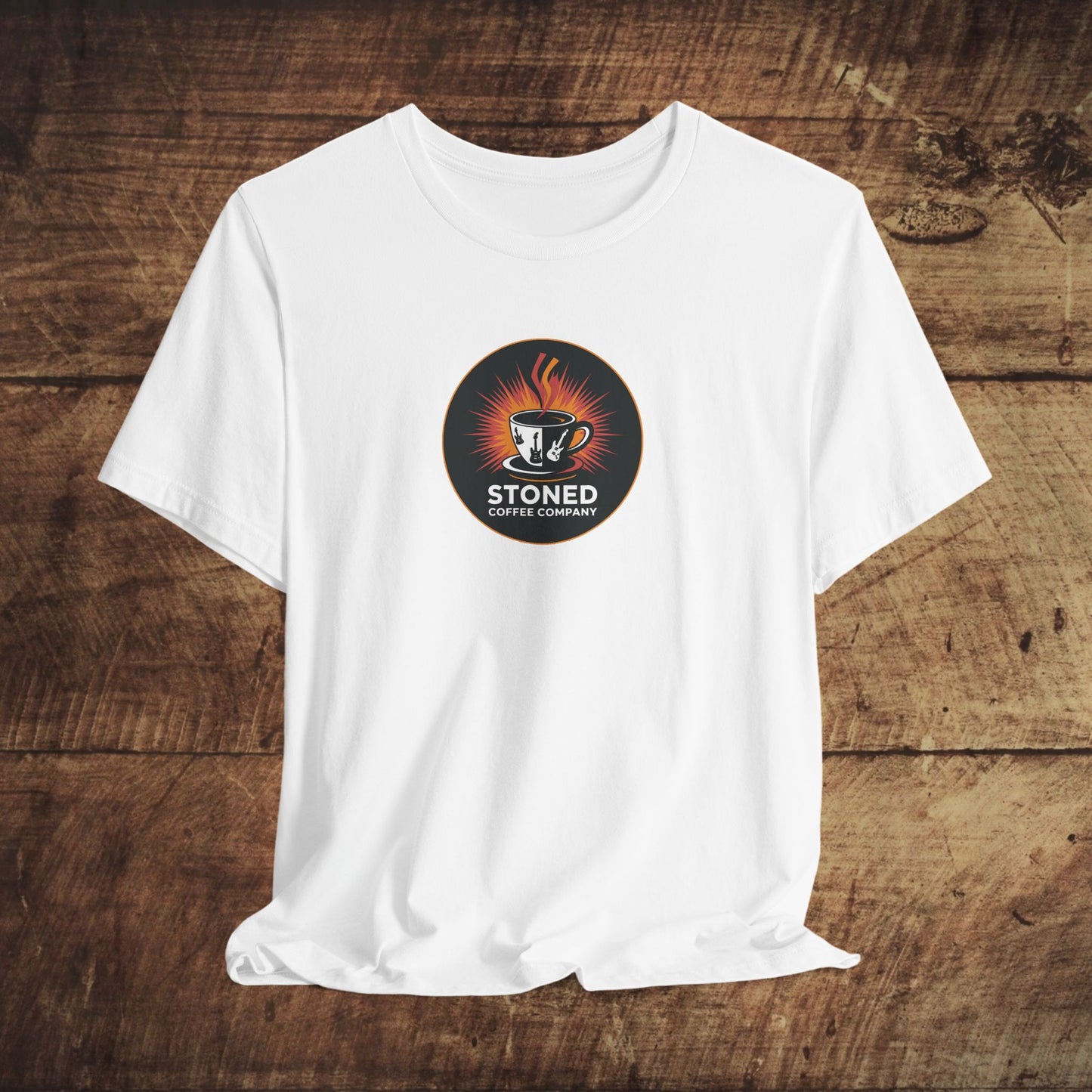 Stoned Coffee Company Rocking Guitar Cup T-Shirt