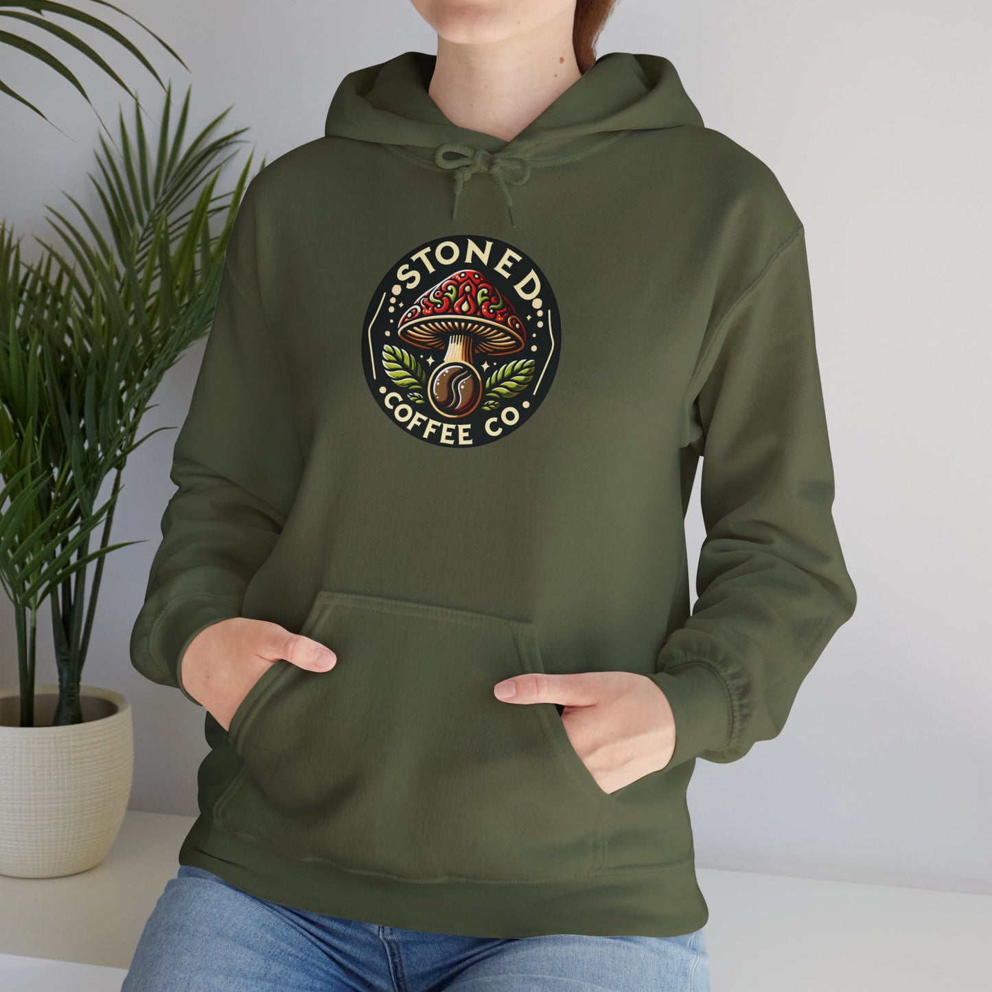 Hooded Sweatshirt - Stoned Coffee Company Mushroom Logo