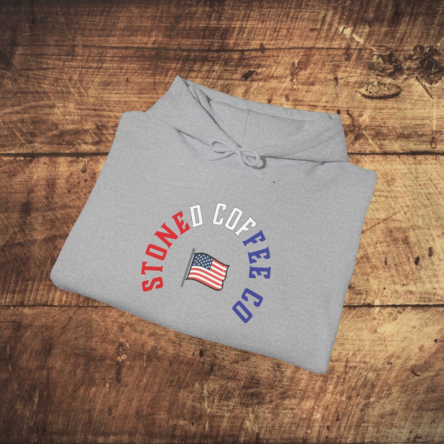 Hooded Sweatshirt - Stoned Coffee Company, USA Patriotic Design