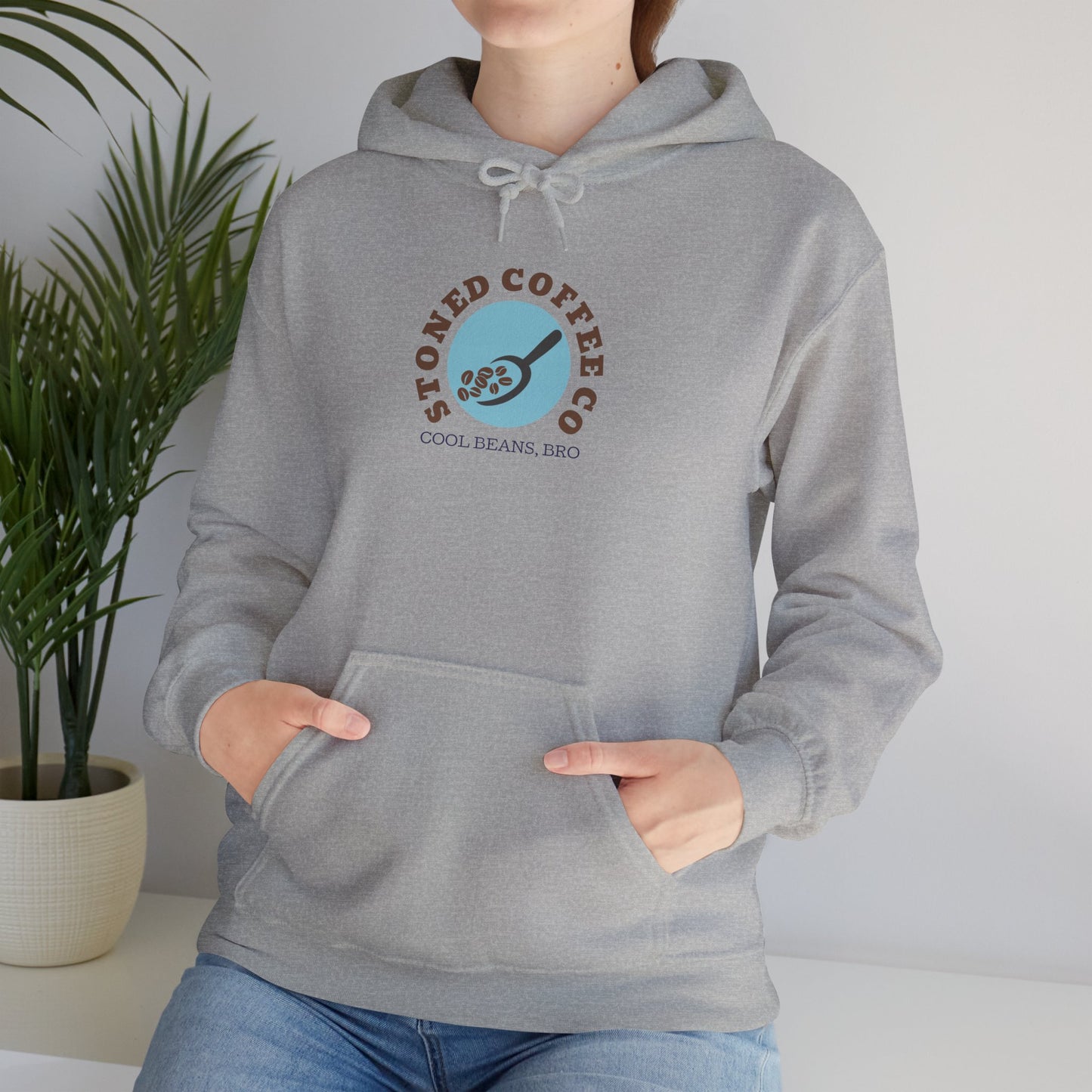 Hooded Sweatshirt - Stoned Coffee Co, Cool Beans Bro