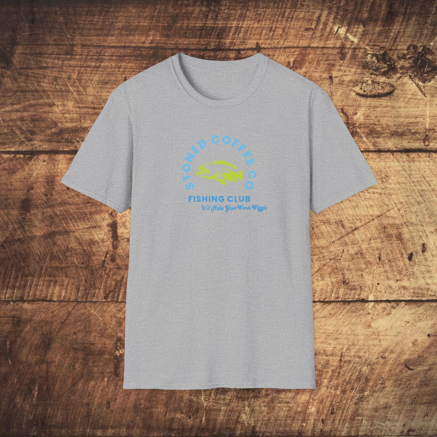 Fishing Club T-Shirt - Stoned Coffee Co Make Your Worm Wiggle Design