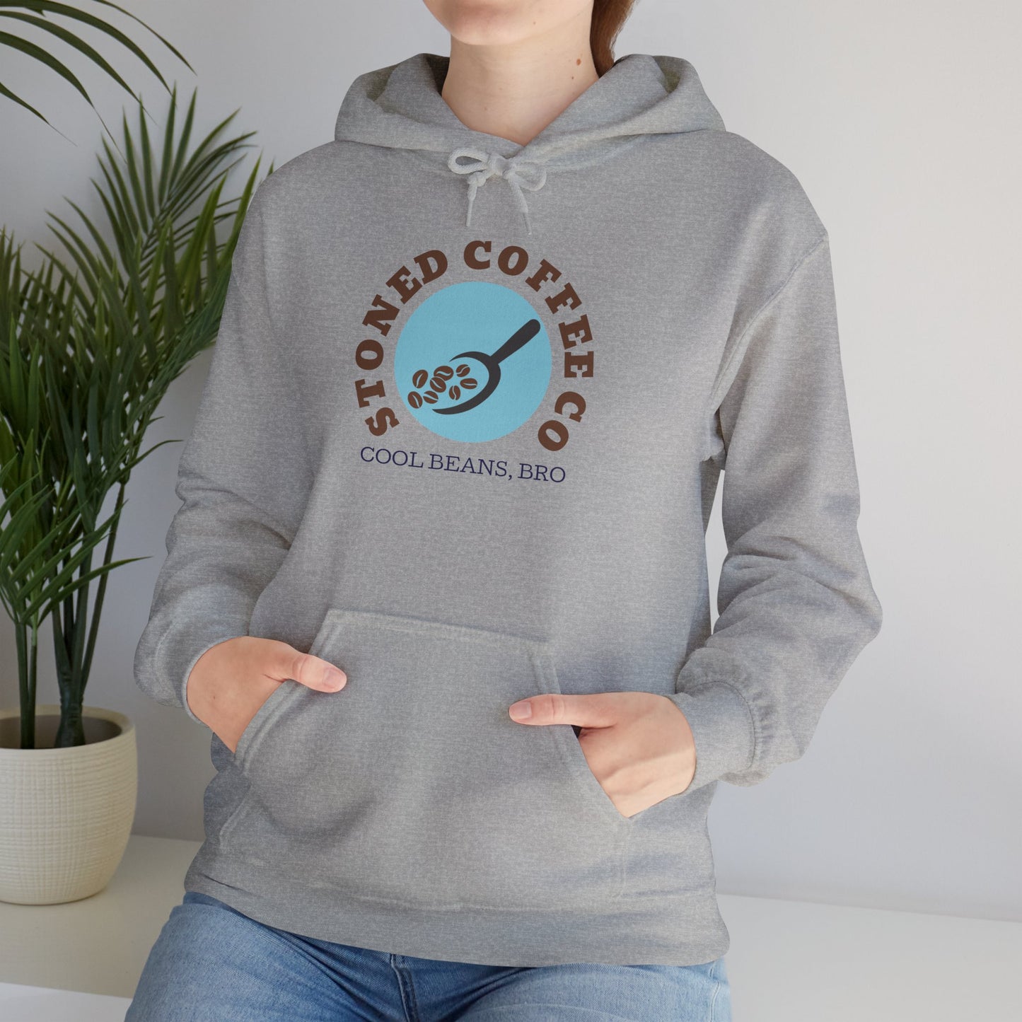 Hooded Sweatshirt - Stoned Coffee Co, Cool Beans Bro