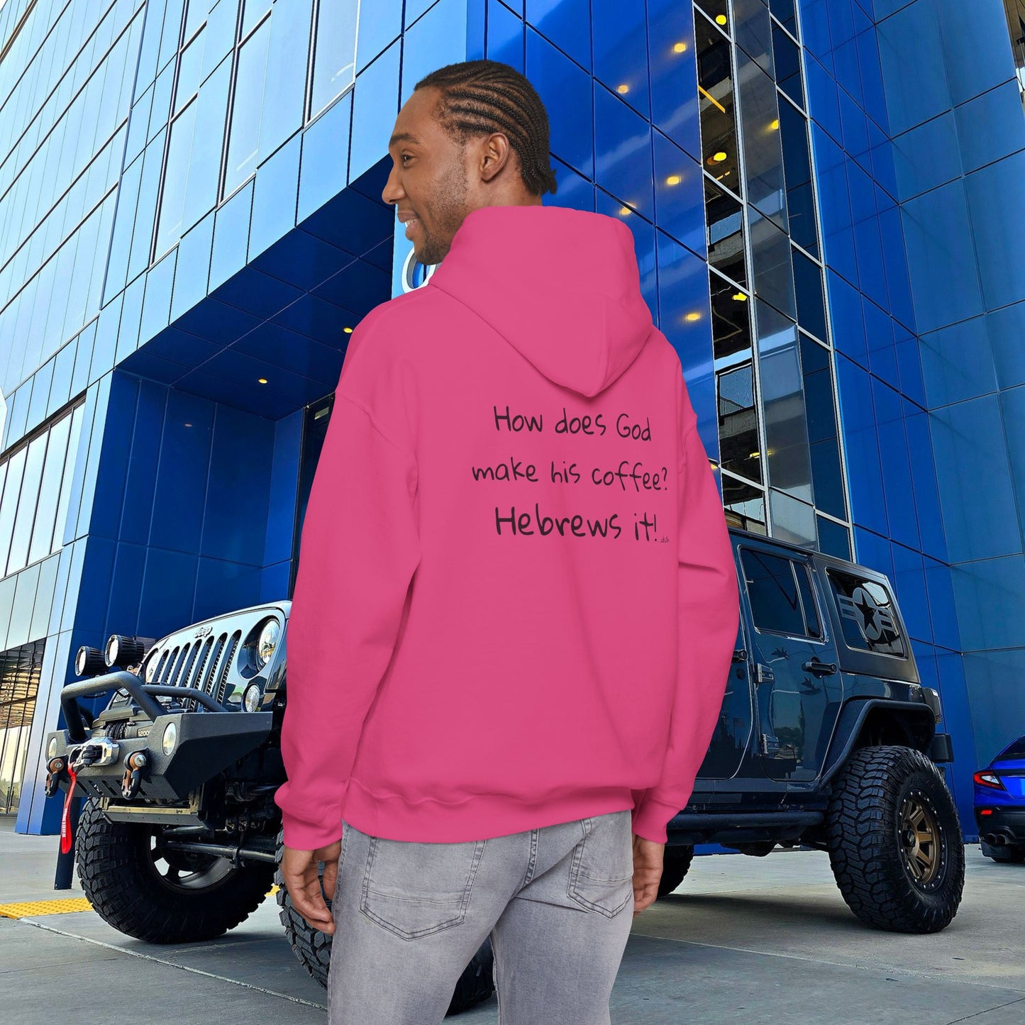 Stoned Coffee Company 'How Does God make his Coffee? Hebrews it' Hoodie