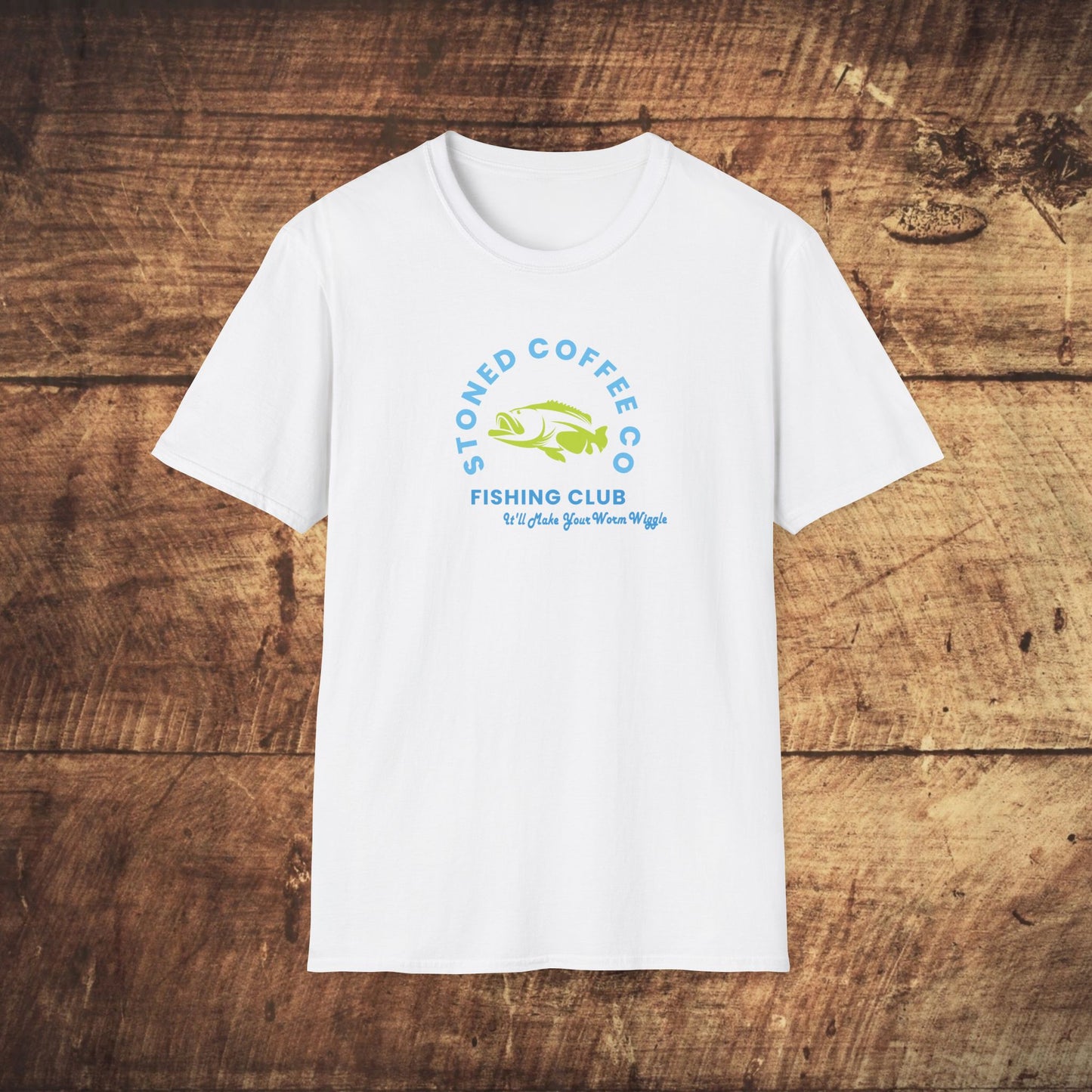 Fishing Club T-Shirt - Stoned Coffee Co Make Your Worm Wiggle Design