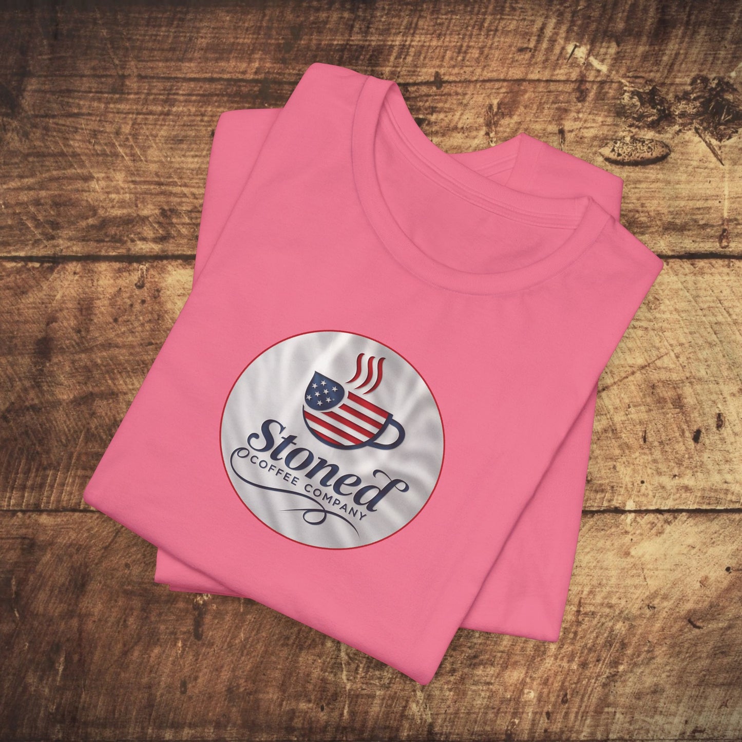 Stoned Coffee Unisex Tee - USA Flag Logo 1