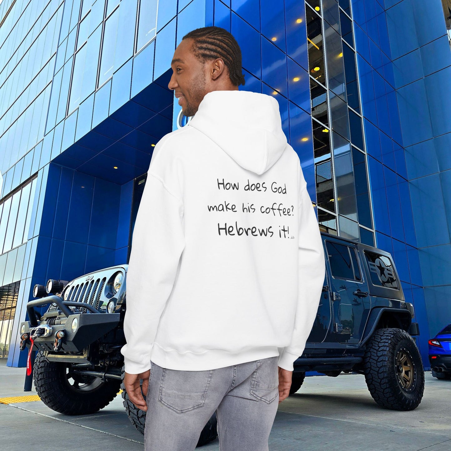 Stoned Coffee Company 'How Does God make his Coffee? Hebrews it' Hoodie