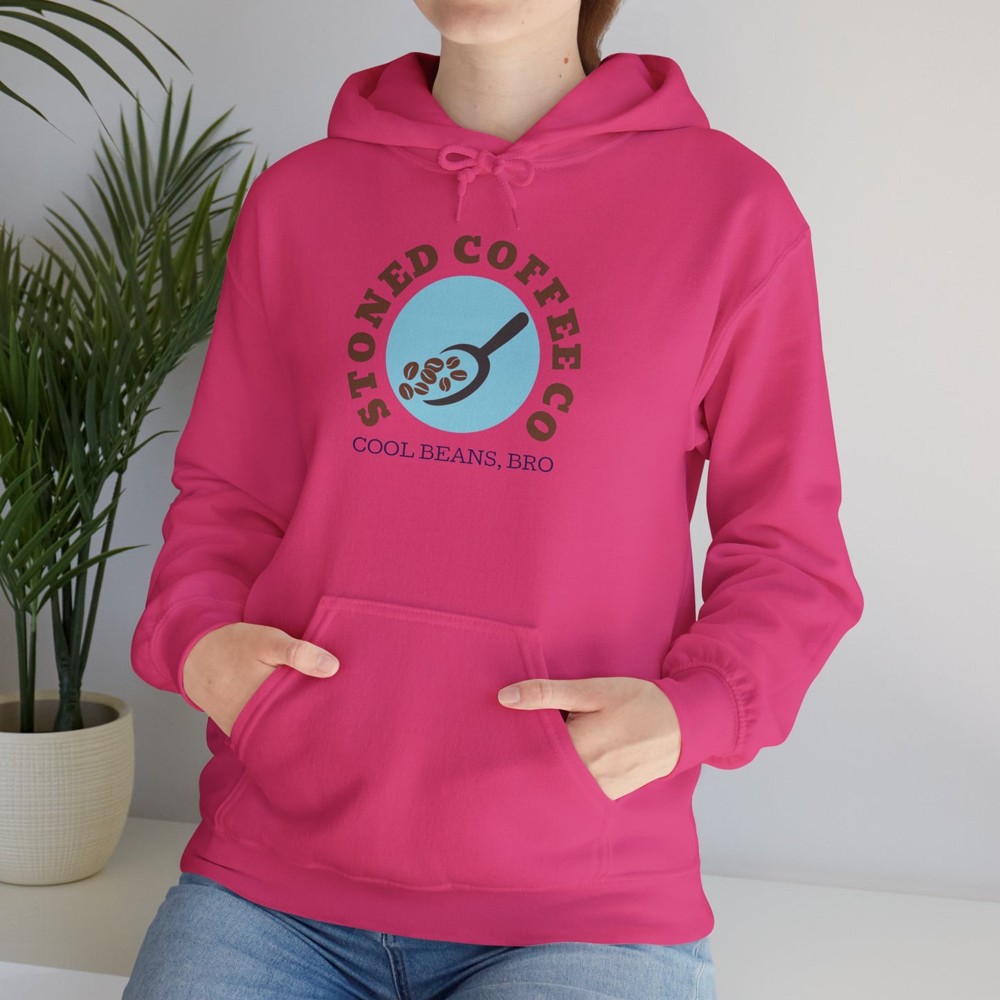 Hooded Sweatshirt - Stoned Coffee Co, Cool Beans Bro