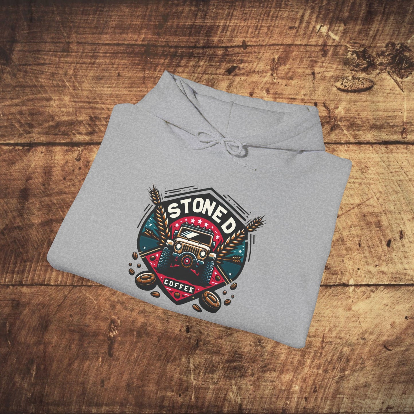 Hooded Sweatshirt - Stoned Coffee Company Jeeper Logo