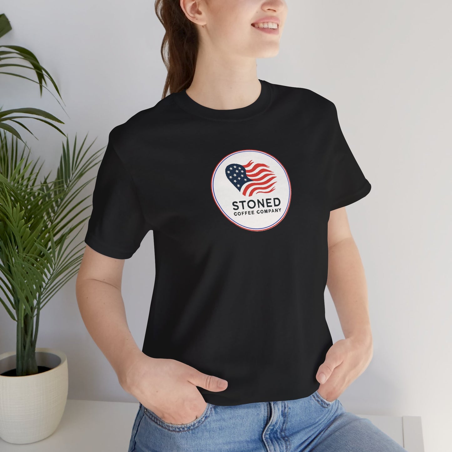 T-Shirt - Stoned Coffee Company USA Flag Logo 2