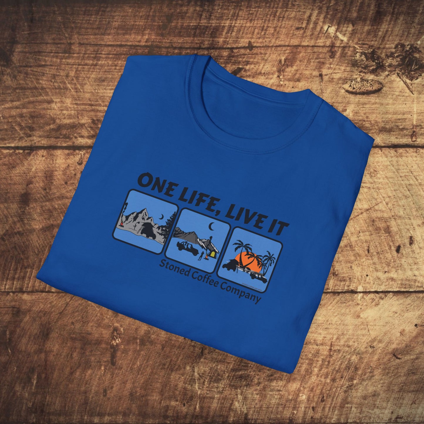 T-Shirt Stoned Coffee Co One Life Live it Design