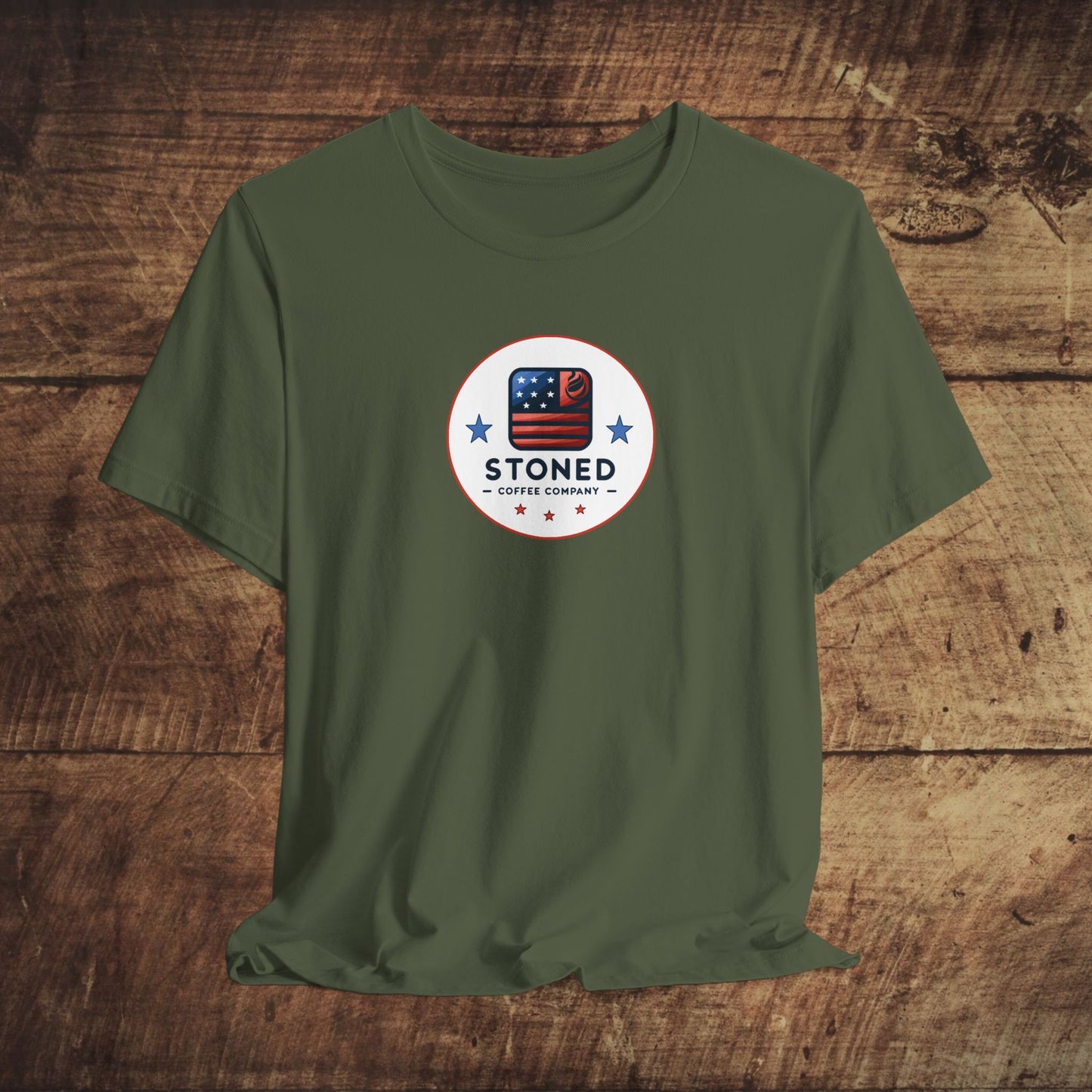 Stoned Coffee Company Unisex Tee - USA Flag Logo 3