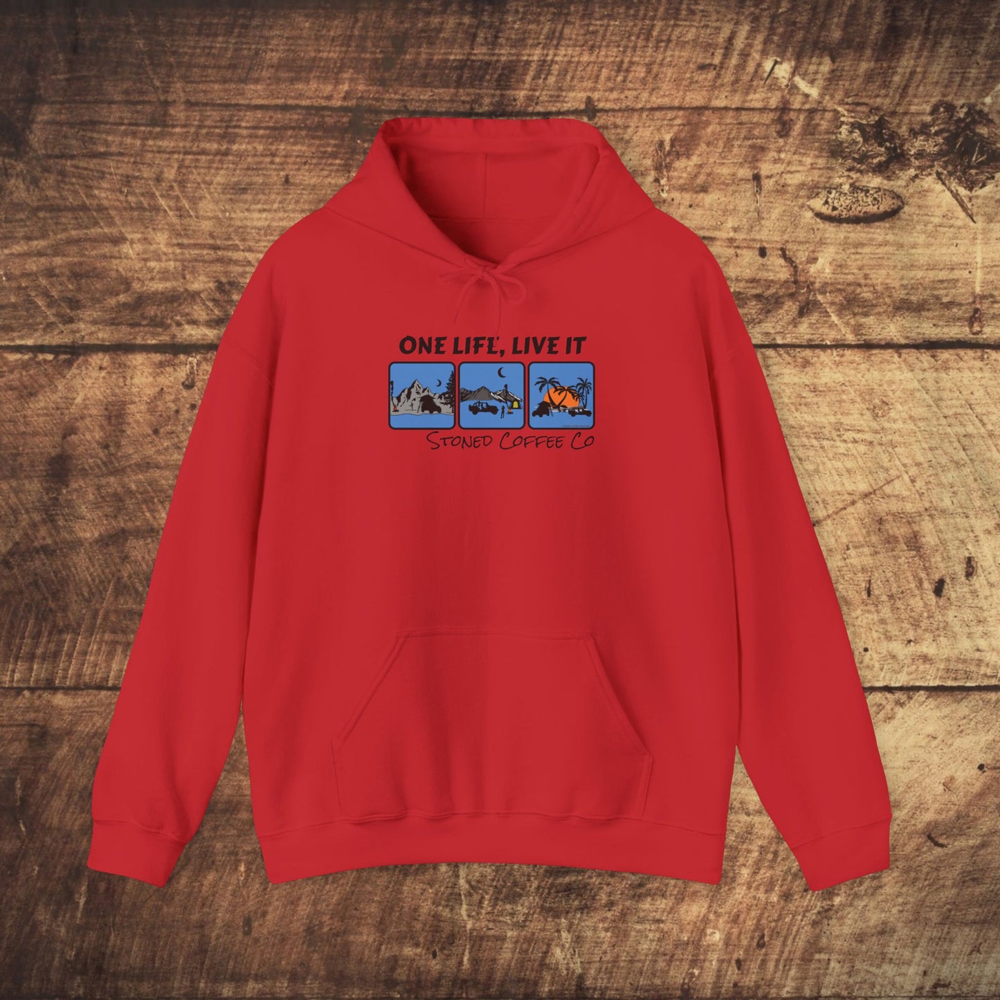 Hooded Sweatshirt - Stoned Coffee Co One Life Live it