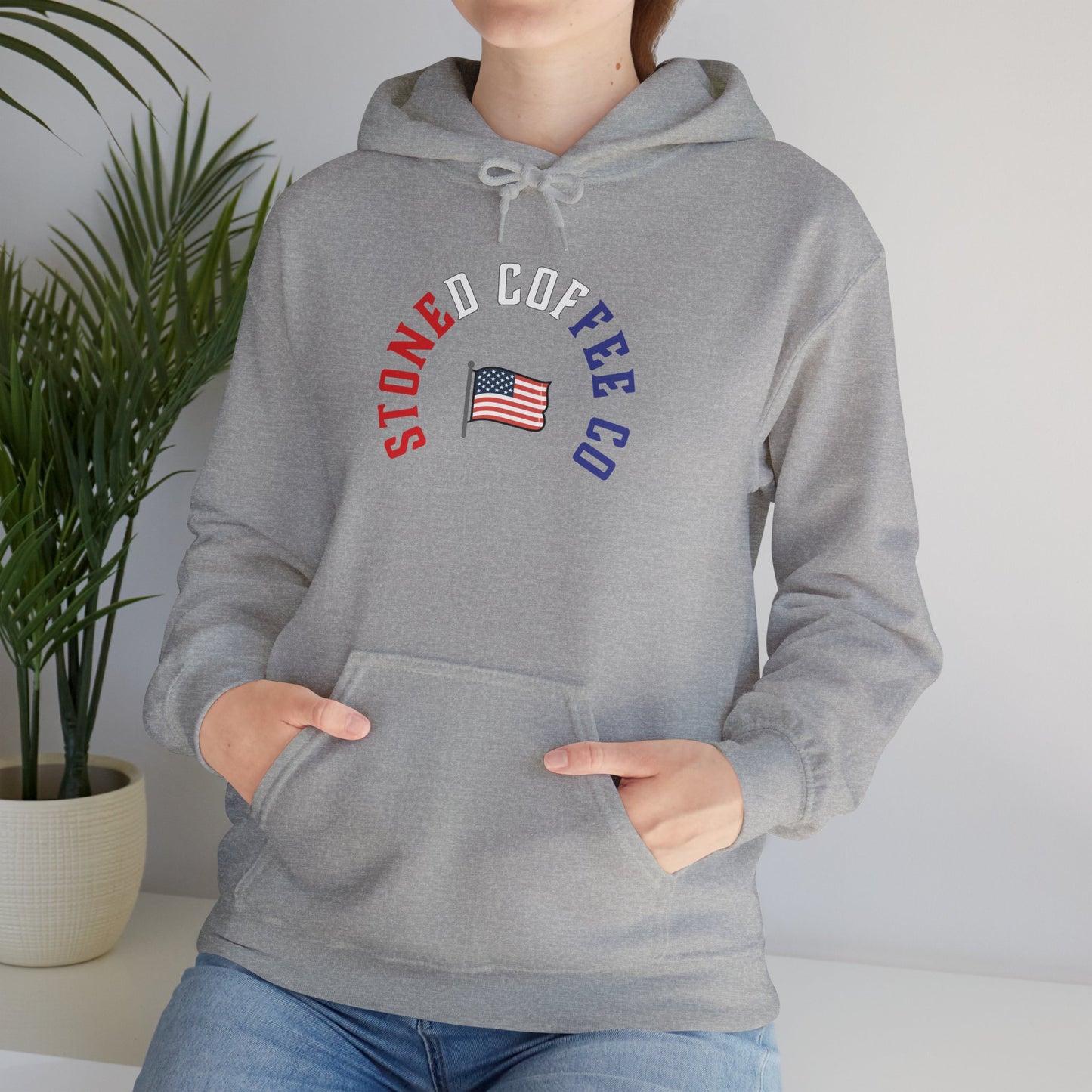 Hooded Sweatshirt - Stoned Coffee Company, USA Patriotic Design