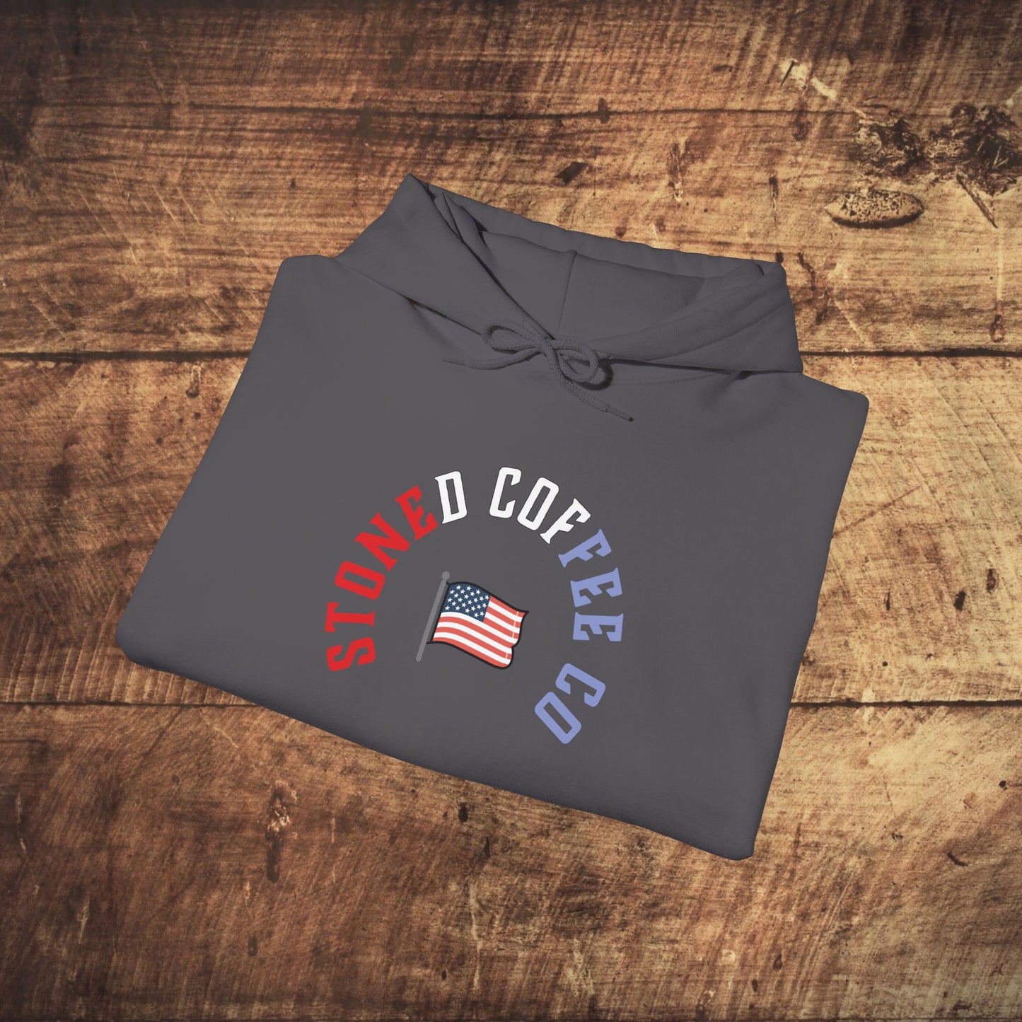 Hooded Sweatshirt - Stoned Coffee Company, USA Patriotic Design