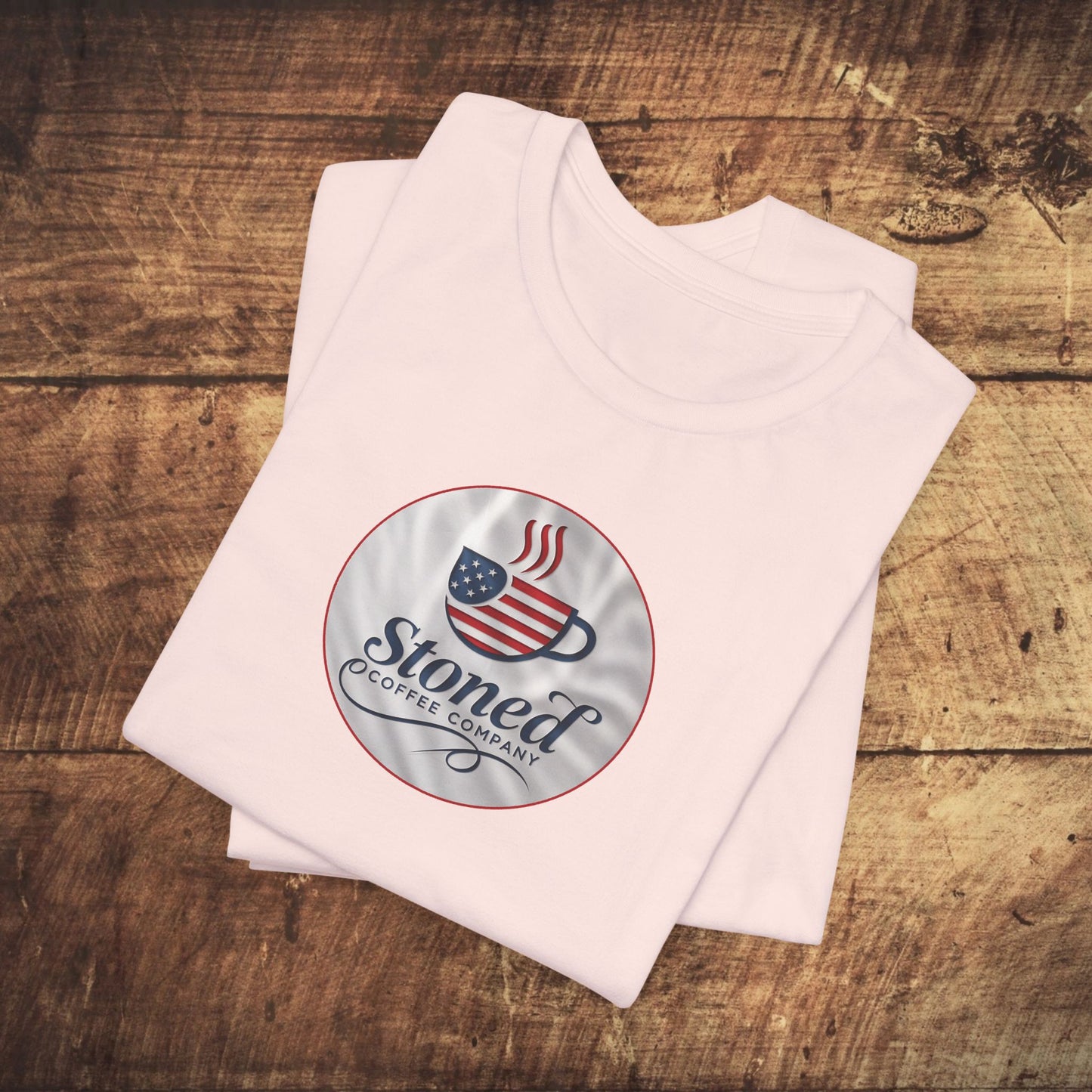 Stoned Coffee Unisex Tee - USA Flag Logo 1